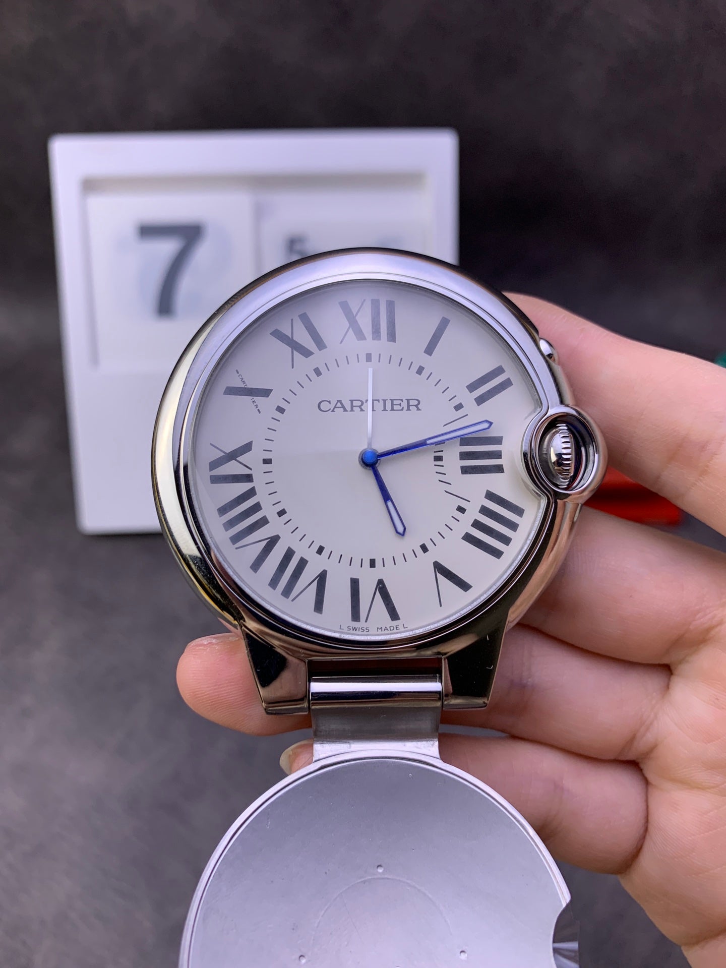 Cartier Stainless Steel Travel Clock