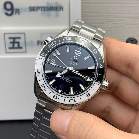 Omega Seamaster Planet Ocean GMT Black and White