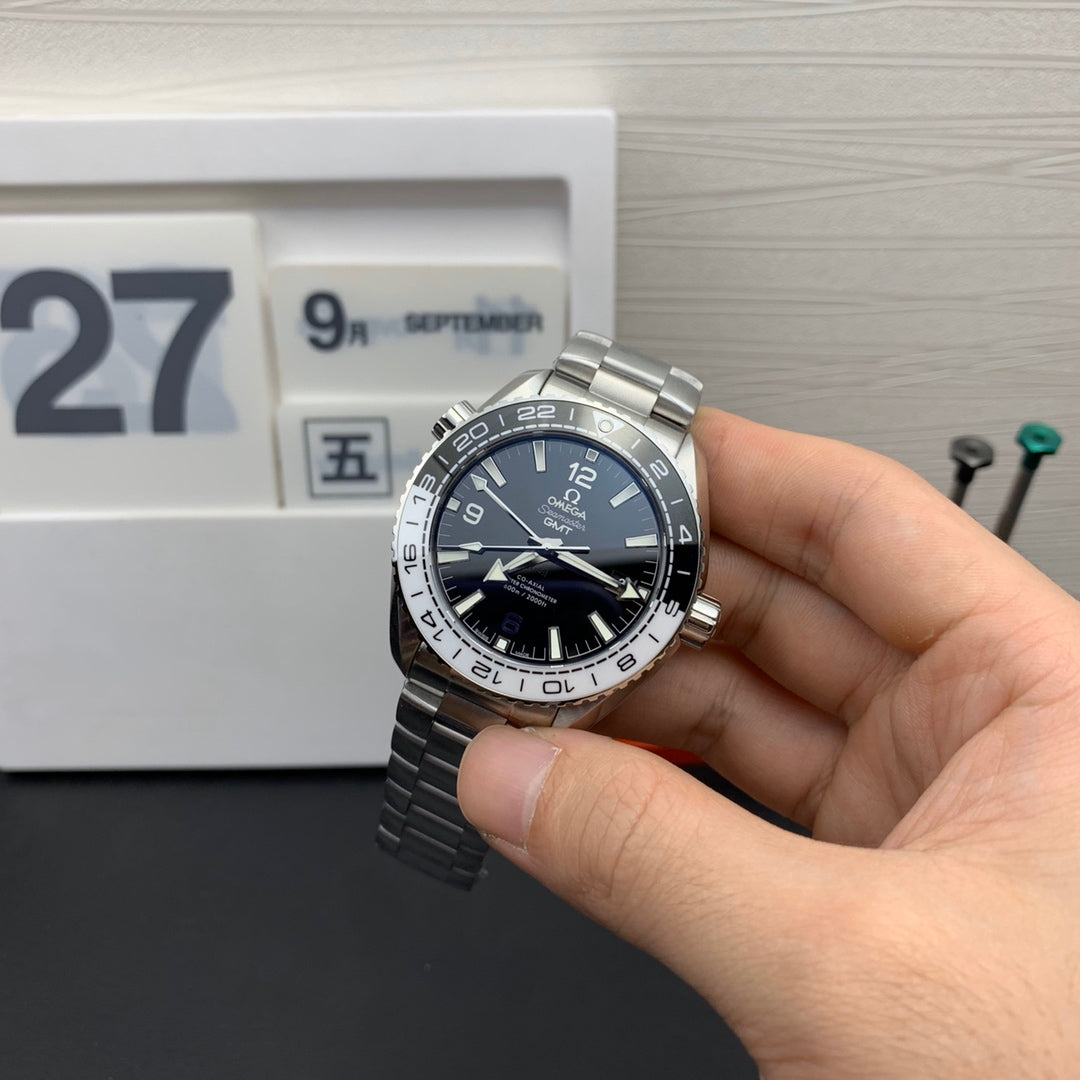 Omega Seamaster Planet Ocean GMT Black and White