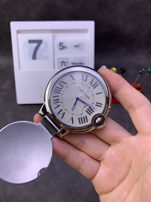 Cartier Stainless Steel Travel Clock