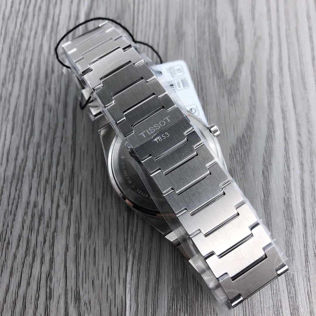Tissot mens PRX 316L stainless steel case Dress Watch Grey